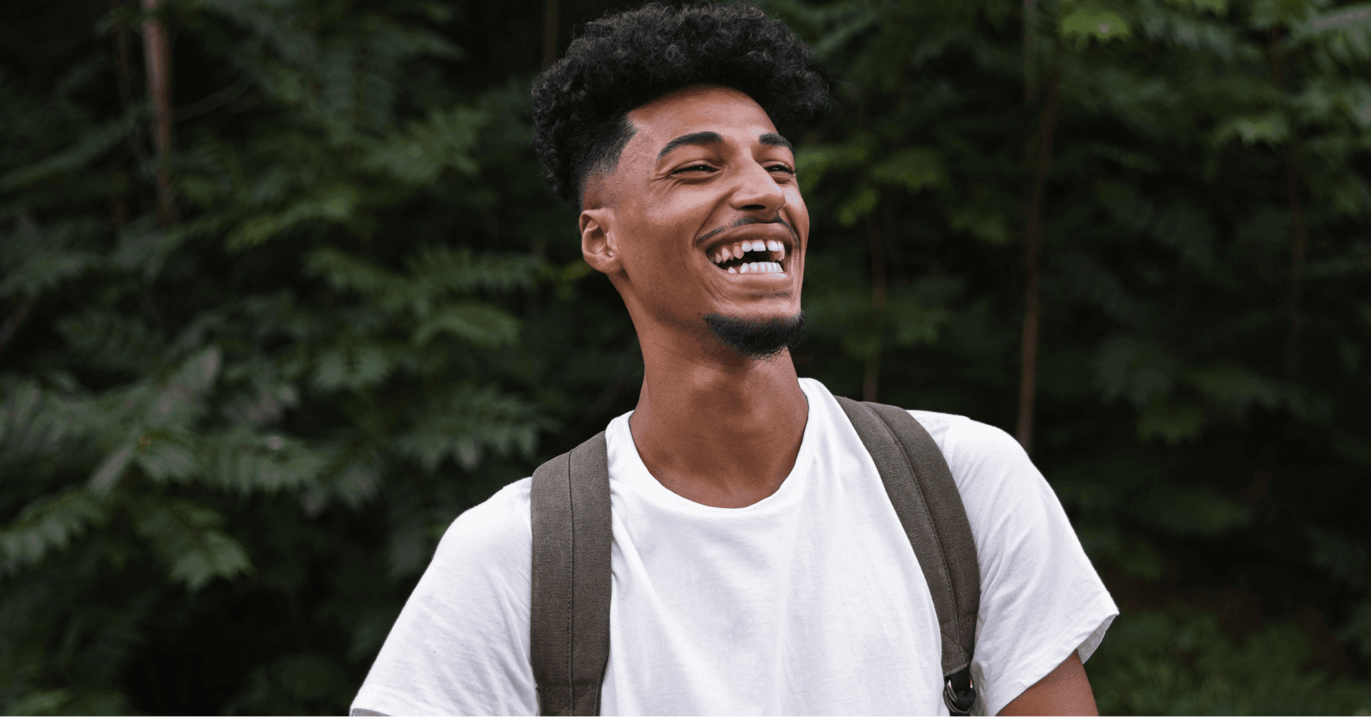 a black man smiling